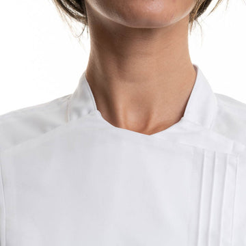 veste cuisine femme col élégant