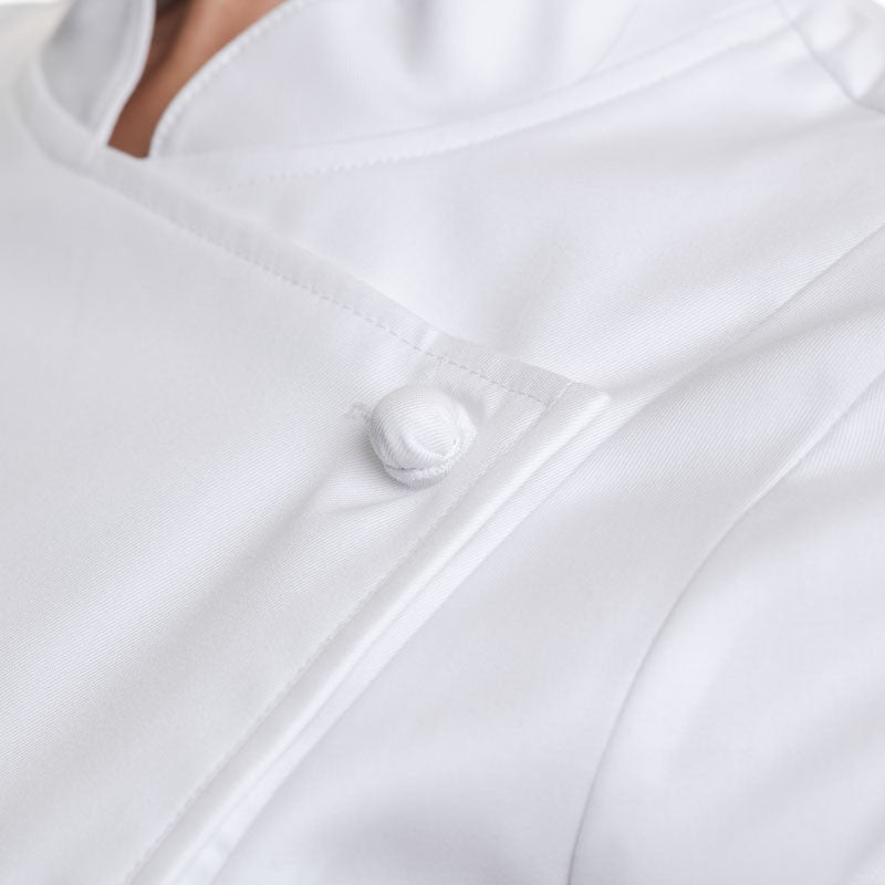 boutons cousu veste de cuisine