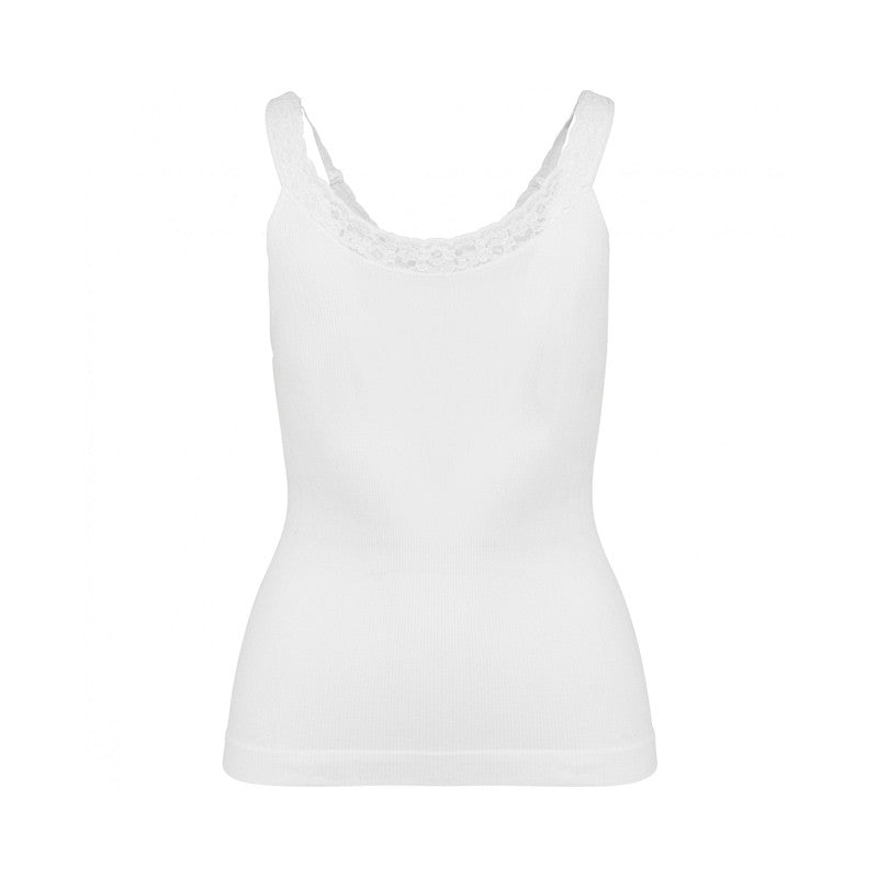 Débardeur Dentelle Femme Ecoresponsable Blanc - KARIBAN