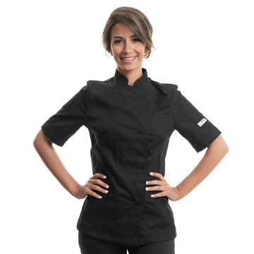 veste cuisine femme lady noir Manelli