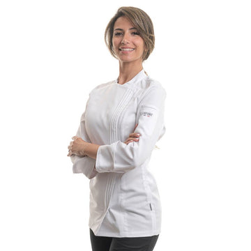 veste cuisine fermeture asymétrique