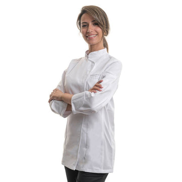 veste cuisine asymétrique fermeture