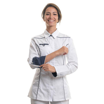 Veste de cuisine femme Col Chemise - MANELLI