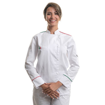 veste cuisine femme blanche