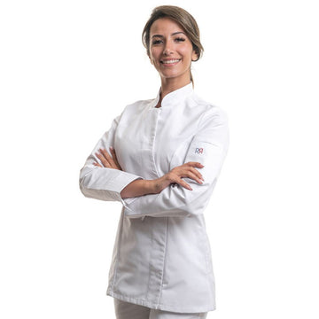 Veste de Cuisine Femme Manches Longues Alpilles Blanc - ROBUR I Manches
