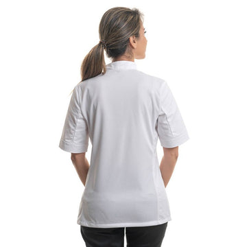 Veste de Cuisine Femme Manches Longues Blanche Grande Taille - MANELLI - 6