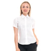Chemise de Service Femme Manches Courtes Sans Repassage Blanc - KARIBAN