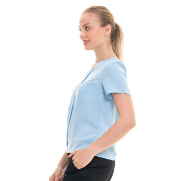blouse bleu ciel professionnelle