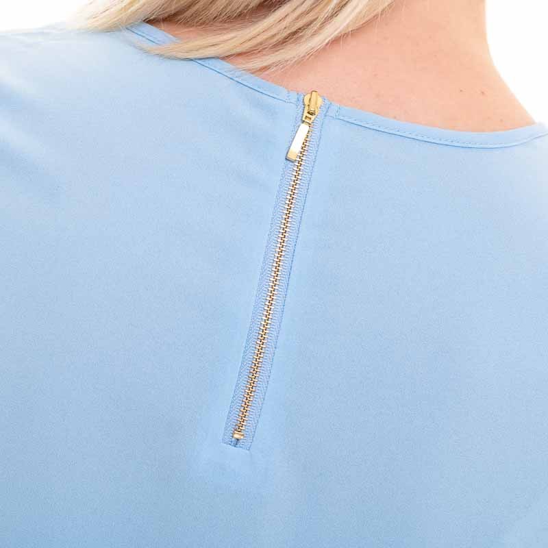 blouse avec fermeture éclair dos