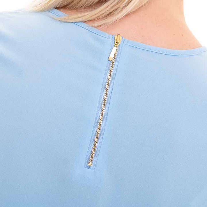 blouse avec fermeture éclair dos