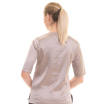 chemisier esthéticienne taupe