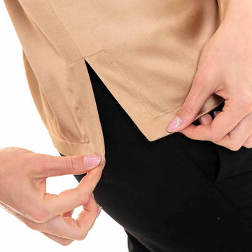 tunique esthétique femme dorée