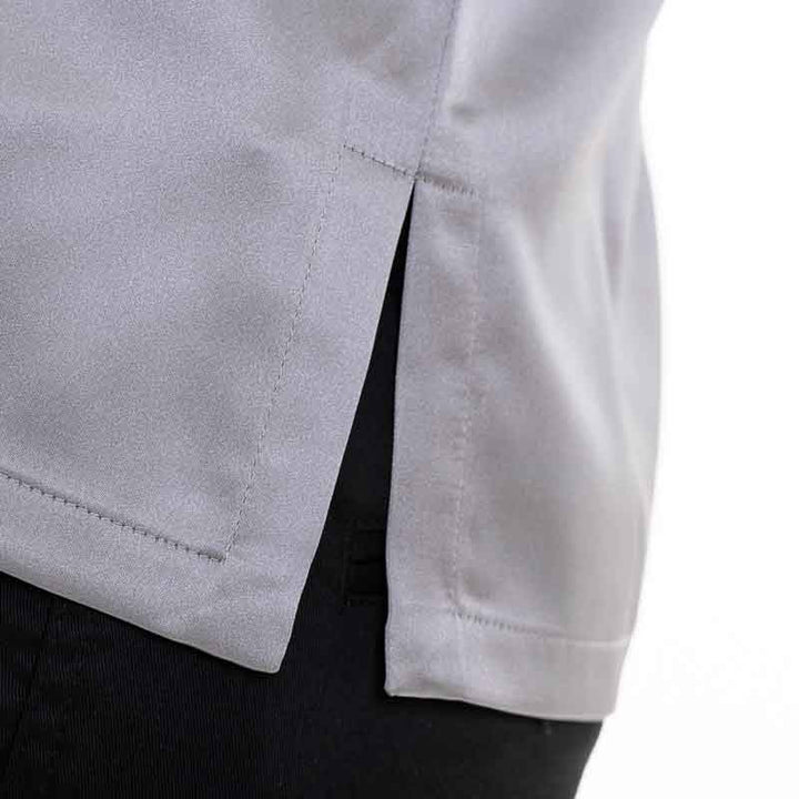 blouse gris manches courtes