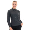 Chemise de Travail Femme Popeline Manches Longues Anthracite - KARIBAN