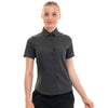 Chemise de Service Femme Manches Courtes Sans Repassage Gris - KARIBAN