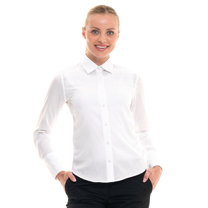 Chemise de Service Femme Manches Longues Sans Repassage