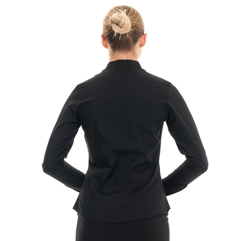 Dos chemise noire col mao