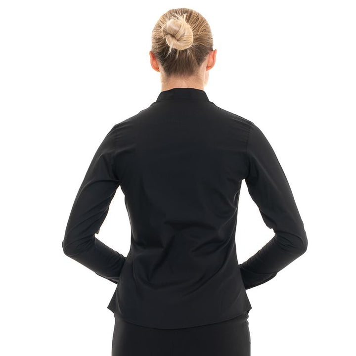 Dos chemise noire col mao