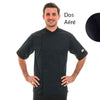 Veste de Cuisine Homme Respirante Liseré Bordeaux MC ou ML - MANELLI