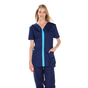 Tunique Médicale Femme Manches Courtes Polyester Recyclé MADIE - RÉMI CONFECTION - 1