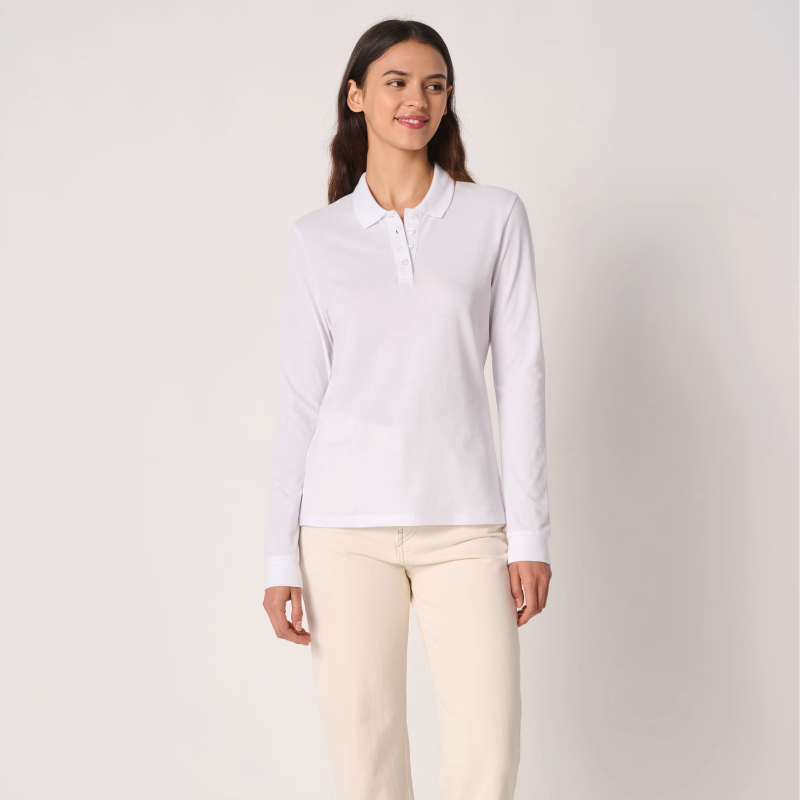 Polo de Travail Piqué Femme Manches Longues - IDEAL BASIC BRAND
