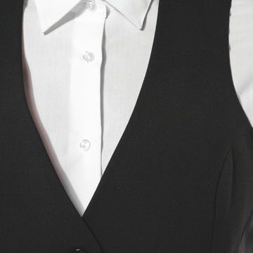 col gilet de serveuse femme 