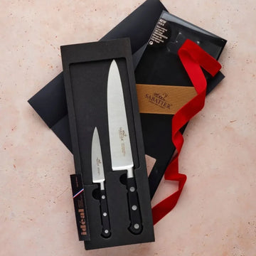 Coffret 2 Couteaux Chef et Office Rivets Inox 100% Forgé - SABATIER - 2