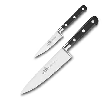 2 Couteaux Chef et Office Rivets Inox 100% Forgé - SABATIER