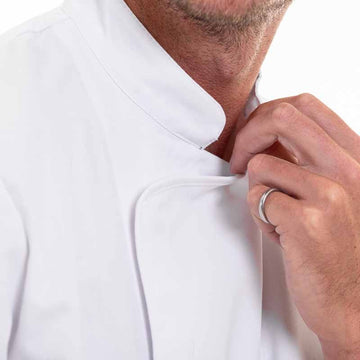 Veste de Cuisine Manches Courtes ENERGY Blanc - ROBUR - 8