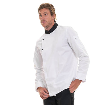 veste cuisine boutonnage noir