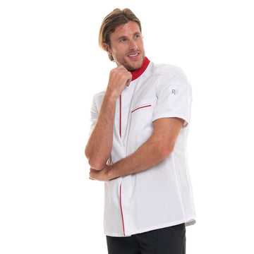 veste cuisine col rouge