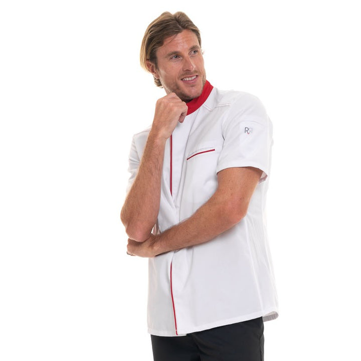 veste cuisine col rouge