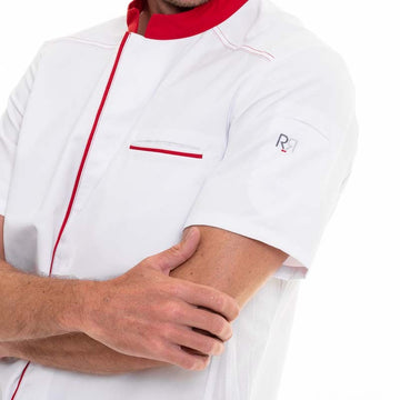 veste cuisine liseré rouge robur