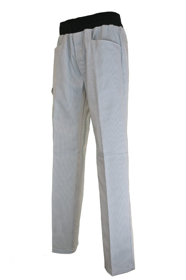 Pantalon de Cuisine Confort Gris Ligné