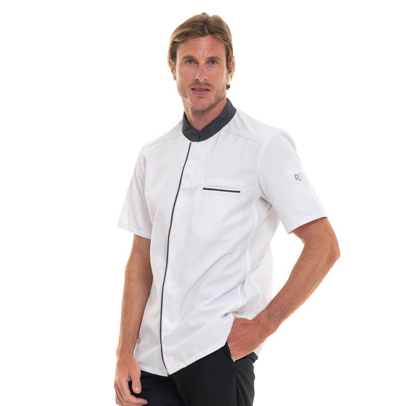 veste cuisine col gris robur