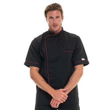 veste cuisine liseré bordeaux