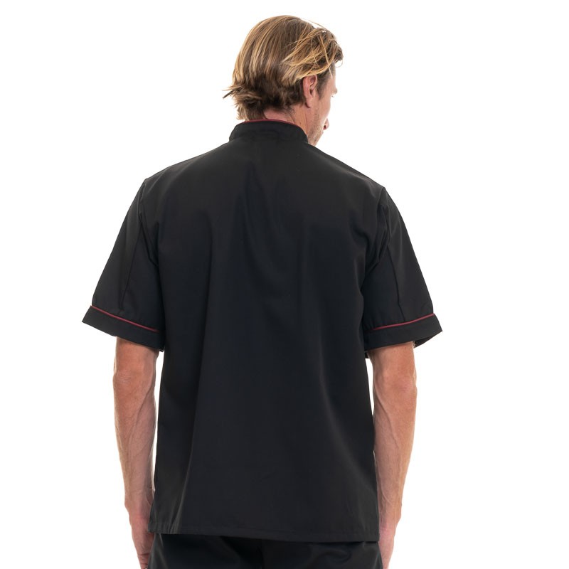 veste liseré bordeaux manches courtes