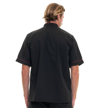 veste liseré bordeaux manches courtes