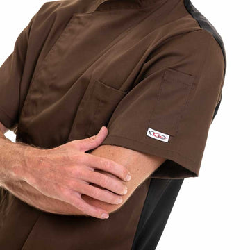 veste cuisine egochef marron