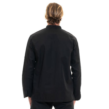 veste dos cuisine boutons argentés manelli