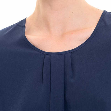 blouse bleu marine col rond