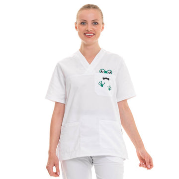 tunique medicale broderie grnouille