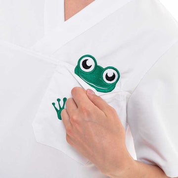 broderie grenouille tunique médicale