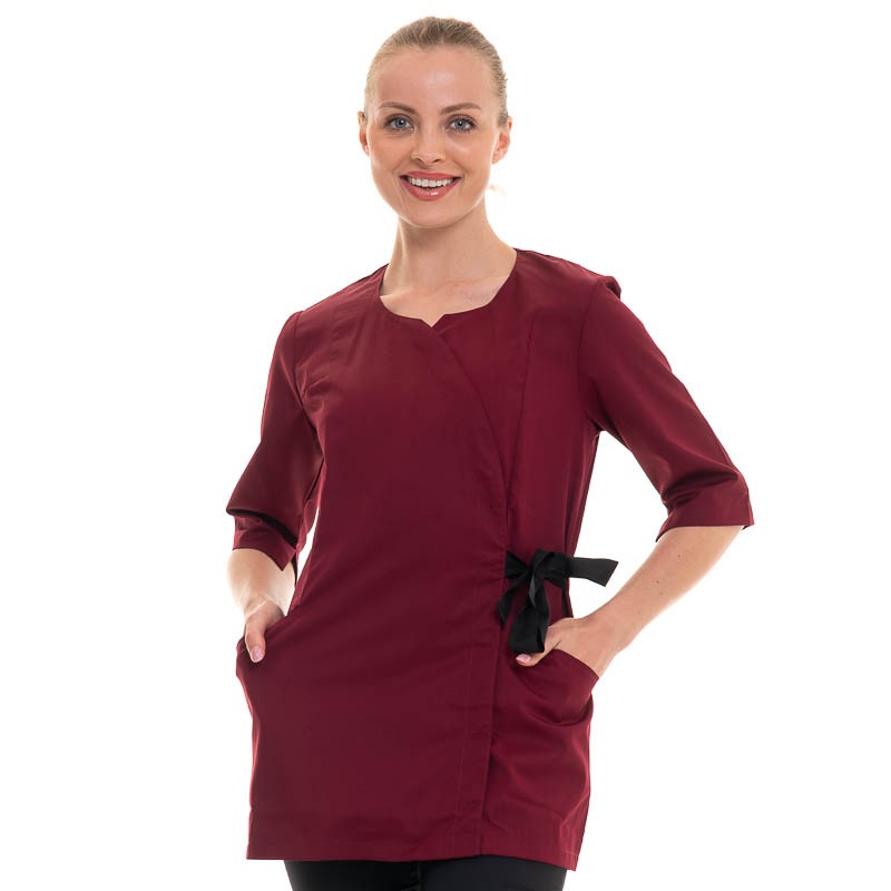 tunique esthéticienne bordeaux