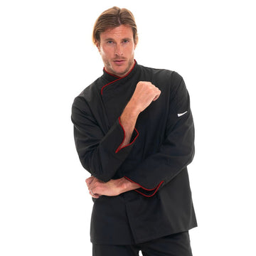 Veste de patissier lisere rouge