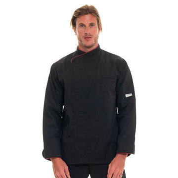 Veste de patissier lisere bordeaux