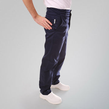 Pantalon de Cuisine Bleu 1 pli