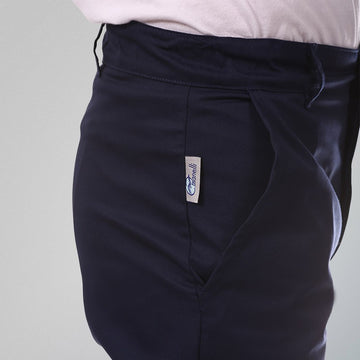 Pantalon de Cuisine Bleu 1 pli