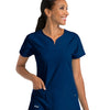 Tunique Médicale Femme Bleu Marine Col V Courbé - GREY'S ANATOMY BY BARCO