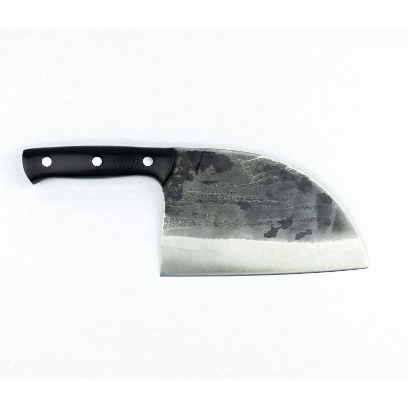 Couteau de chef serbe noir en inox